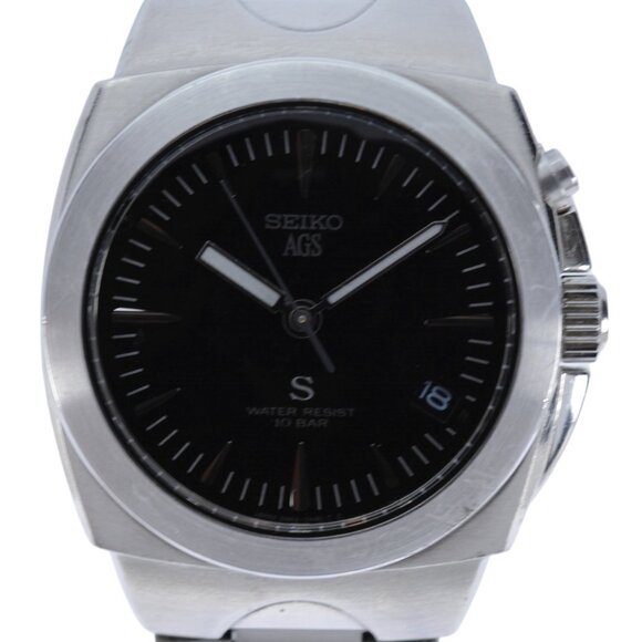 Men's Seiko AGS Kinetic 36mm Stainless Steel 100M Automatic Watch Ref: 5M42-0E50 - Picture 1 of 8